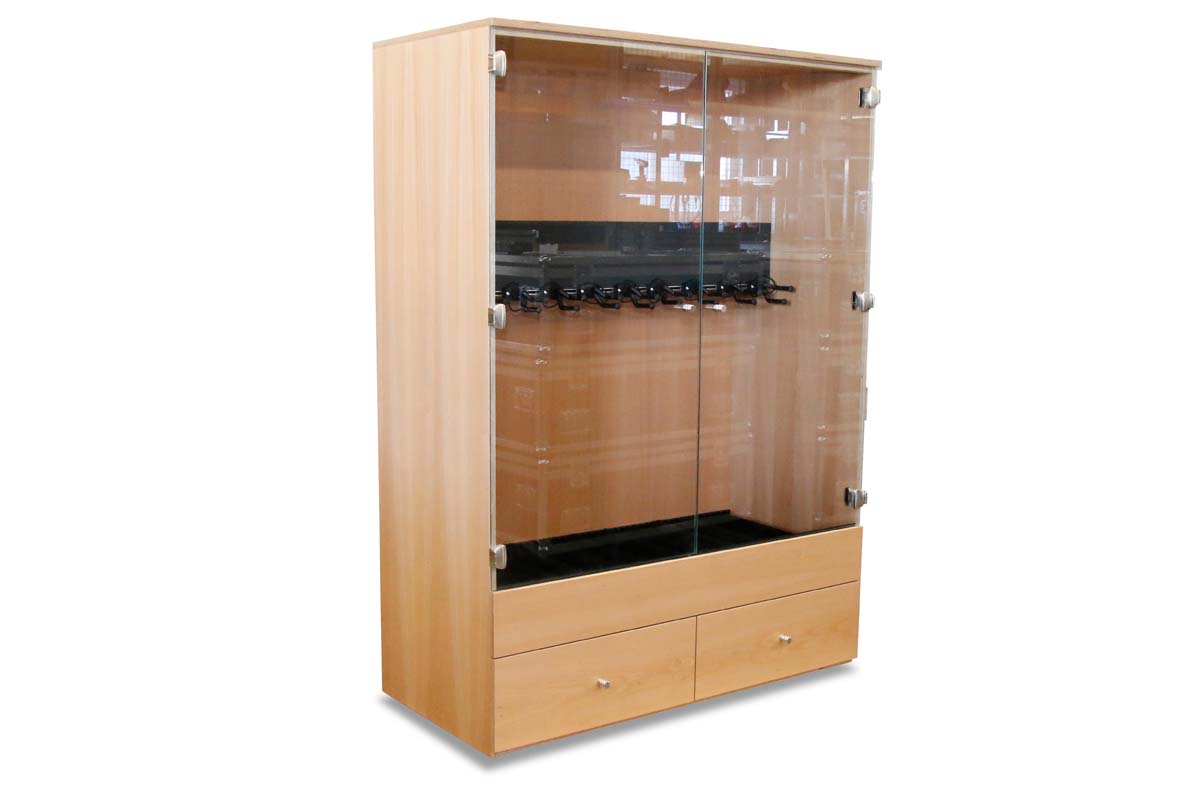 Studiomöbel Gitarrenschrank mit Schubladen BU 10in1