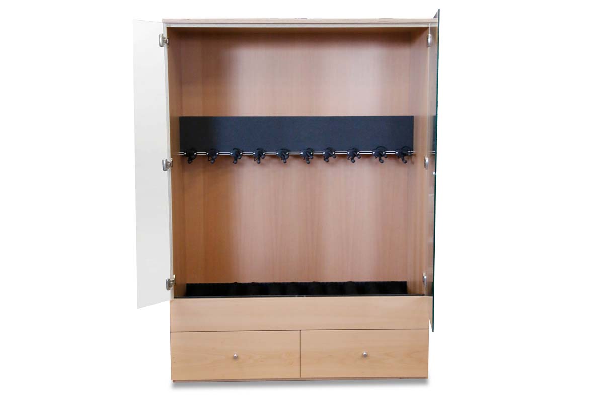 Studiomöbel Gitarrenschrank mit Schubladen BU 10in1