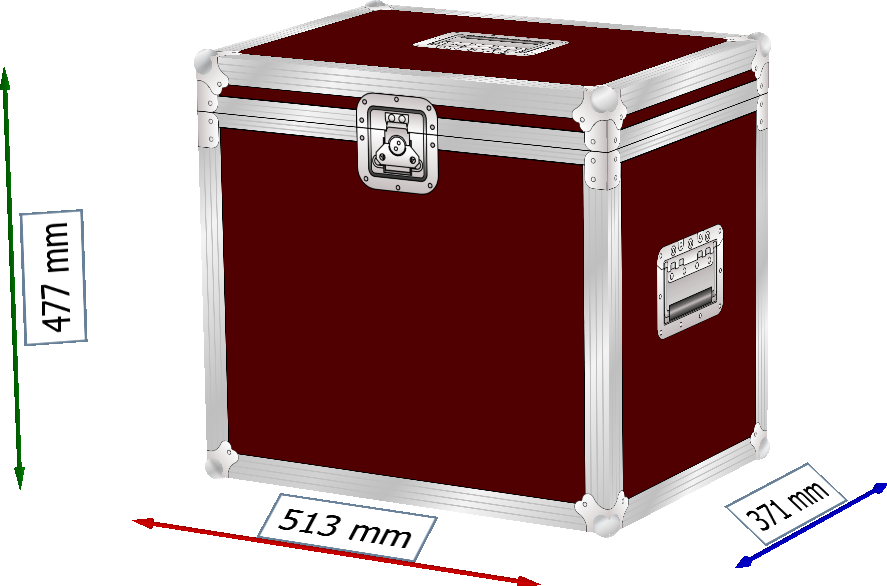 Truhencase Selecon Acclaim (650W) mit Clamp 4in1 RG + FA