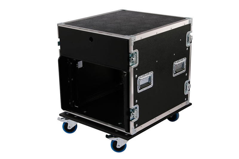 9HE Profi Shockmount IT Rack auf Rollen + Kasten – Bild 4