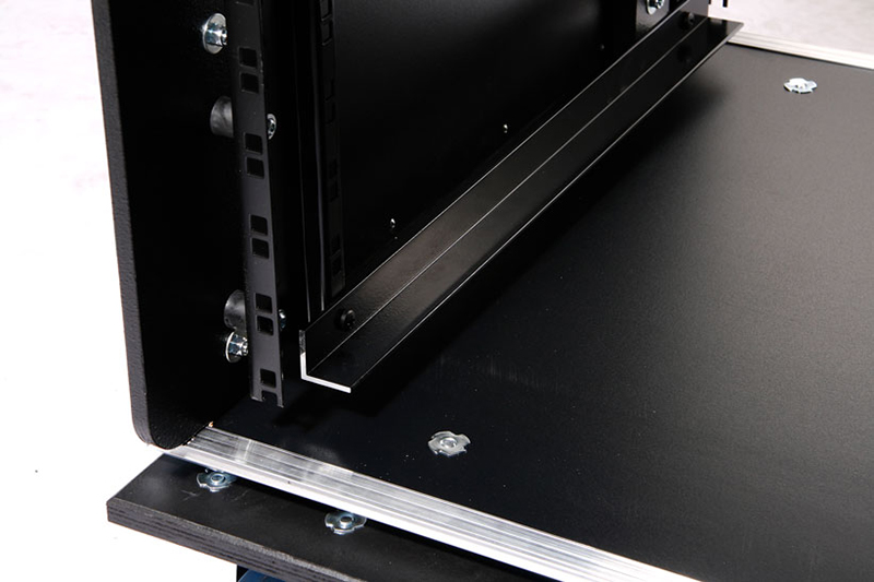 9HE Profi Shockmount IT Rack auf Rollen + Kasten – Bild 7