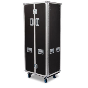 Garderobencase mit geteilter Türe auf Rollen  bk