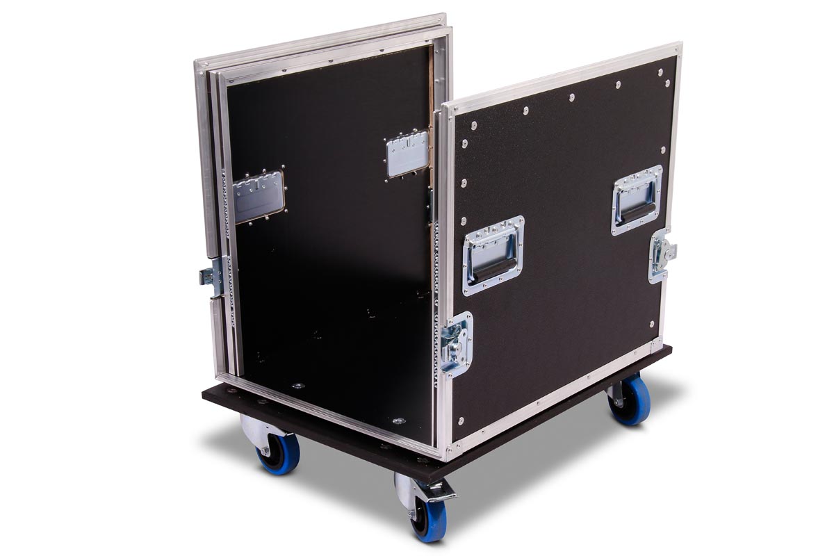 12HE Live Triple Door Rack auf Rollen für A&H SQ-5