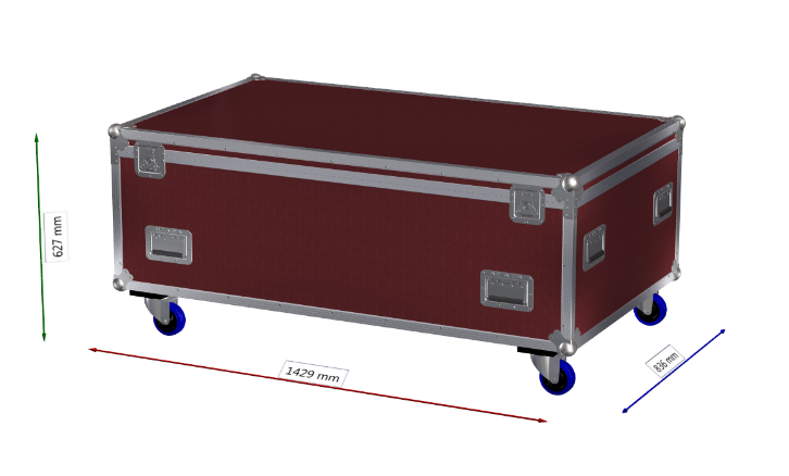 Profi Truhencase Showtech Performer 2000 Fresnel 8in1 RG+FA