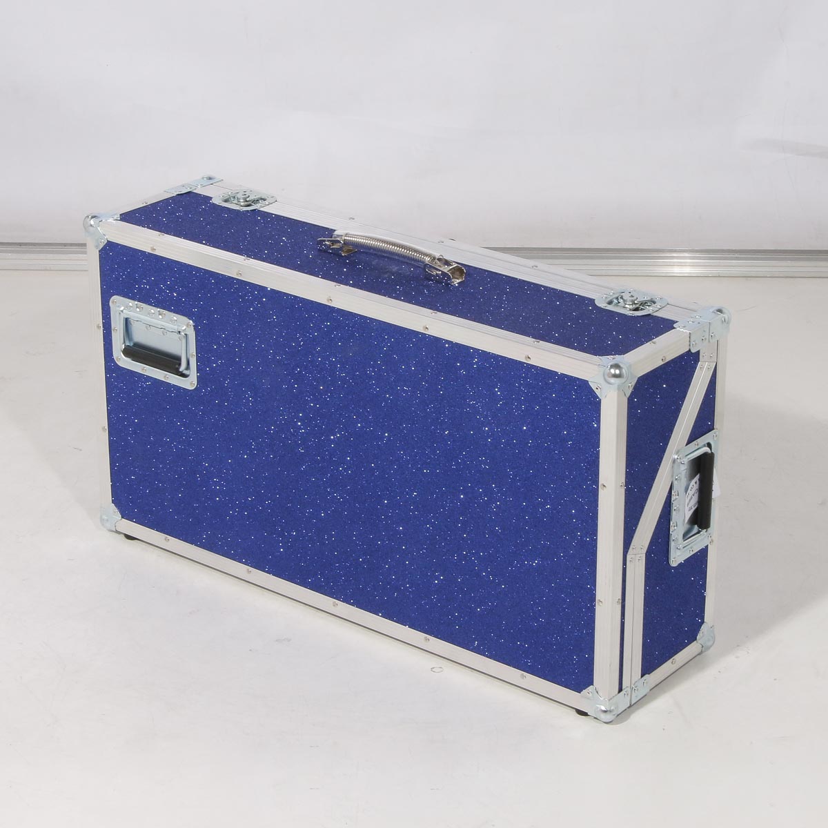 Pedalcase schräg 820x420x210mm BxTxH Glitzerblau B-Stock