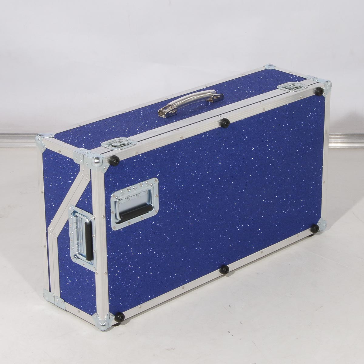 Pedalcase schräg 820x420x210mm BxTxH Glitzerblau B-Stock – Bild 2