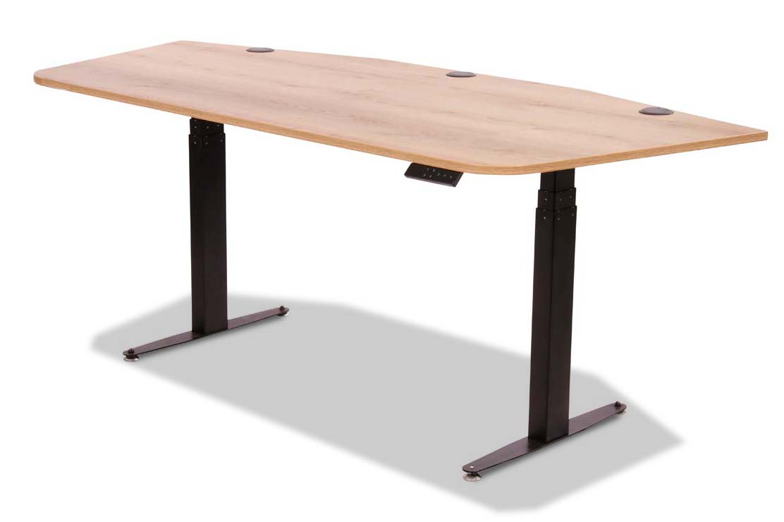 Studio Producer Desk 1750 oak curved