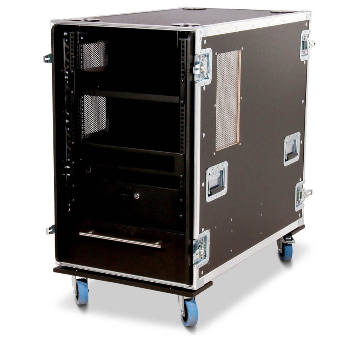 Individuelles Rack Case von L.T. Cases mit Belüftung, Schublade und Innenausstattung