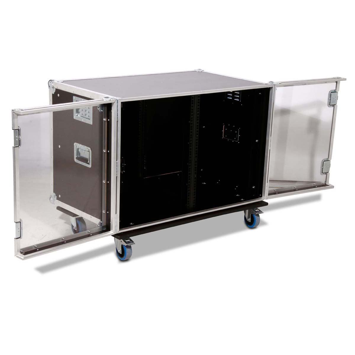 14HE Profi Doppel-19Zoll-Rack 50 mit IT-Rackschienen