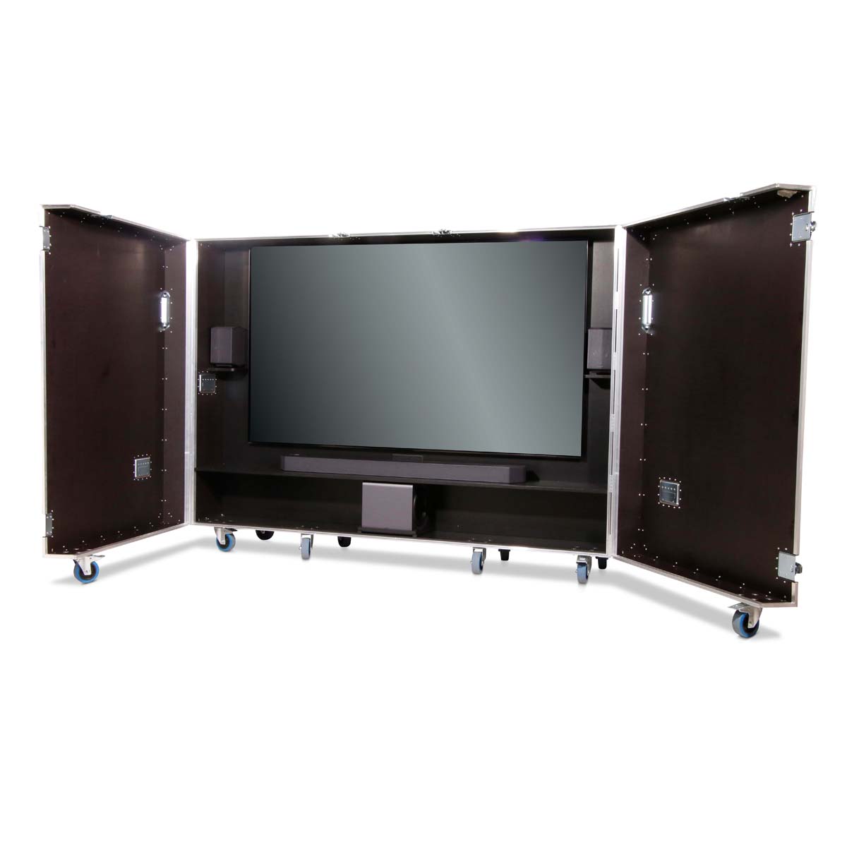 Heavy TV-Schrank für 77" Sony Bravia 8 Display und Samsung Q995F Soundbar – Bild 3