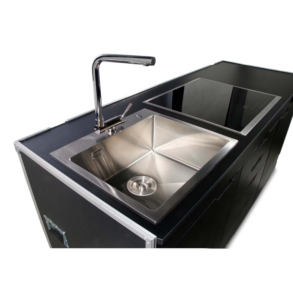 Catering Kitchen Case mit Kochfeld + Spülbecken – Bild 6